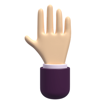 3D Illustration of Gesture Hand png