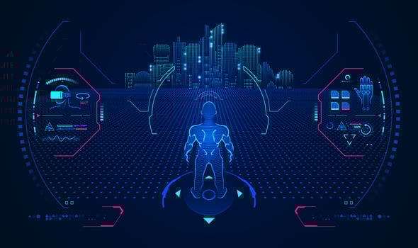 metaverse Interface view vector