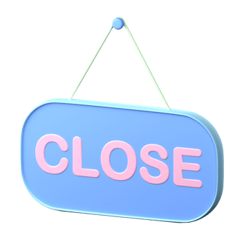 Close 3D Icon Illustration png