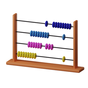 Abacus  3D Icon Illustration png