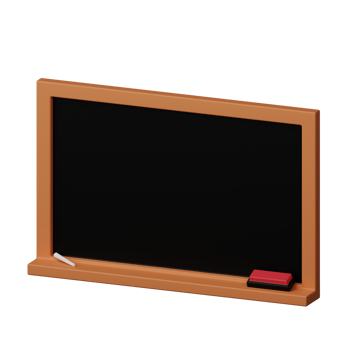Blackboard 3D Icon Illustration png