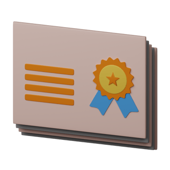 Certificate 3D Icon Illustration png
