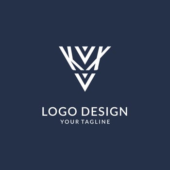 KX triangle monogram logo design ideas, creative initial letter logo with triangular shape logo vector