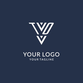 TO triangle monogram logo design ideas, creative initial letter logo with triangular shape logo vector