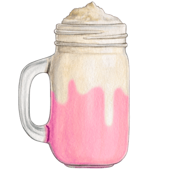 watercolor hand drawn milkshake png