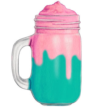 watercolor hand drawn milkshake png