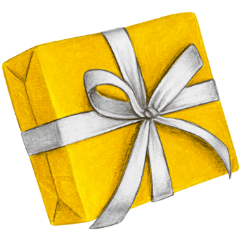 Watercolor hand drawn christmas gift png