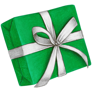 Watercolor hand drawn christmas gift png