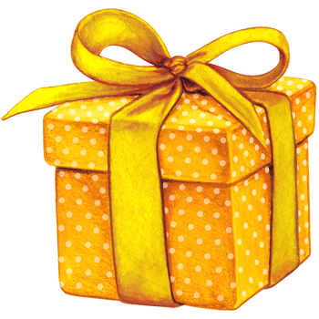 Watercolor hand drawn christmas gift png