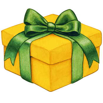 Watercolor hand drawn christmas gift png