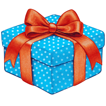 Watercolor hand drawn christmas gift png