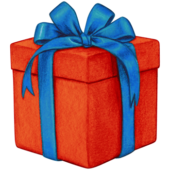 Watercolor hand drawn christmas gift png