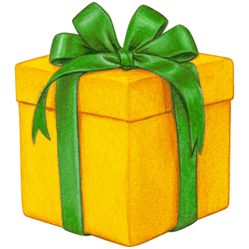 Watercolor hand drawn christmas gift png