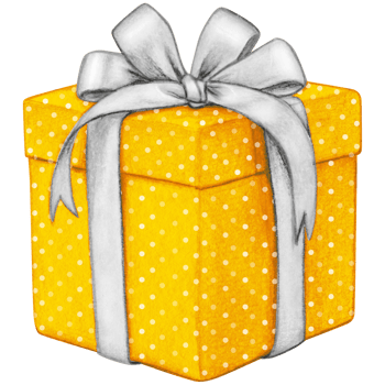 Watercolor hand drawn christmas gift png