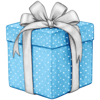 Watercolor hand drawn christmas gift png