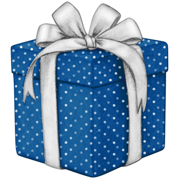 Watercolor hand drawn christmas gift png