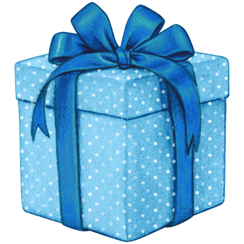 Watercolor hand drawn christmas gift png