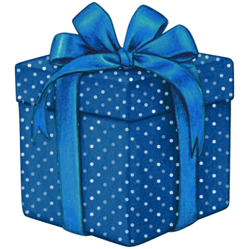 Watercolor hand drawn christmas gift png