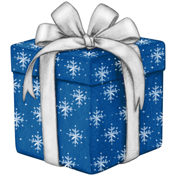 Watercolor hand drawn christmas gift png