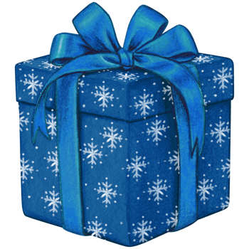 Watercolor hand drawn christmas gift png