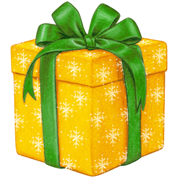 Watercolor hand drawn christmas gift png