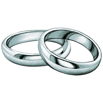 watercolor hand drawn wedding rings png