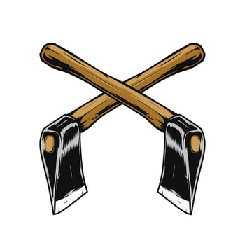 cross axe vector drawing
