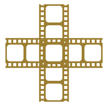 Silhouette of the Filmstrip for Art Illustration, Movie Poster, Apps, Website, Pictogram or Graphic Design Element. Format PNG