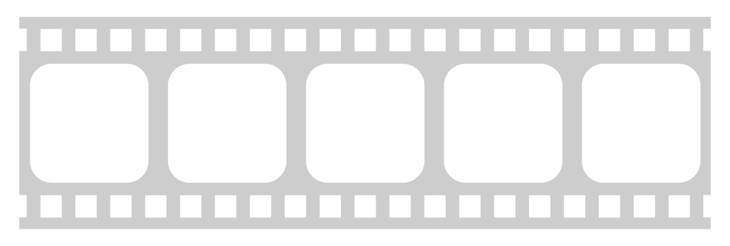 Silhouette of the Filmstrip for Art Illustration, Movie Poster, Apps, Website, Pictogram or Graphic Design Element. Format PNG