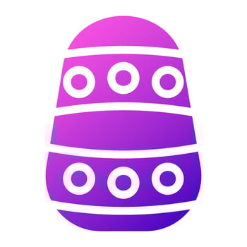 egg icon solid gradient purple pink colour easter symbol illustration. vector