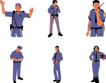 Set off police vector art