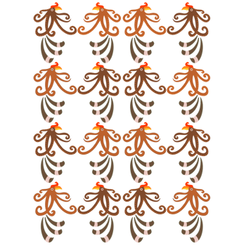 various forms of typical Kalimantan batik png