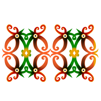 various forms of typical Kalimantan batik png
