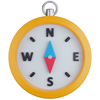 3D Icon Illustration Yellow Compass png