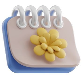 Spring Calendar 3D Illustration png