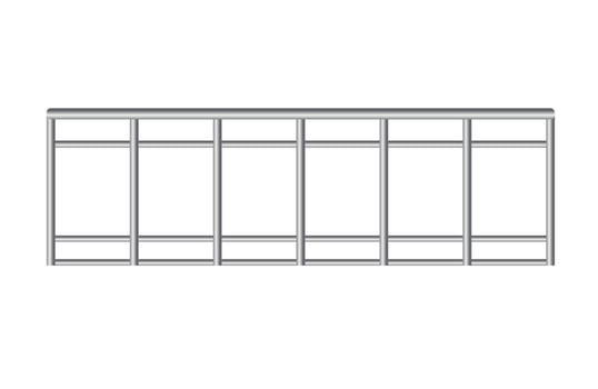 Isolated metal fence vector