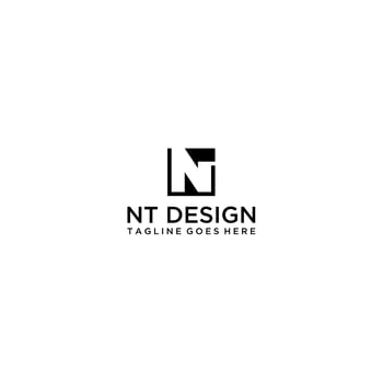 initial letter logo TN, logo template vector