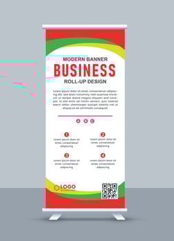 Business Roll up banner design template vector