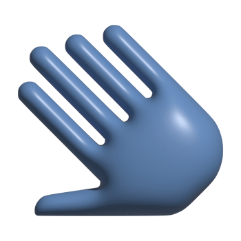 3d icon of hand png