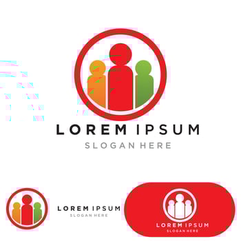 Adoption children logo and symbol health vector