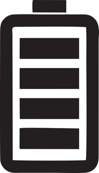 Battery energy icon symbol vector image. Illustration of the batteries charge electric icon design image. EPS 10