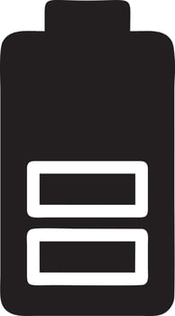 Battery energy icon symbol vector image. Illustration of the batteries charge electric icon design image. EPS 10