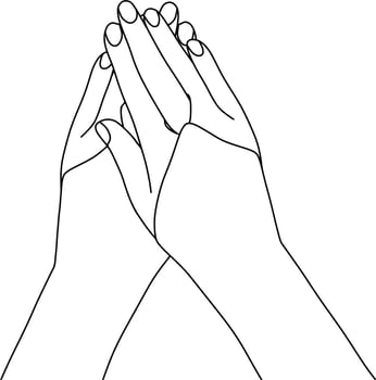 Muslimah Hand with Handsock vector