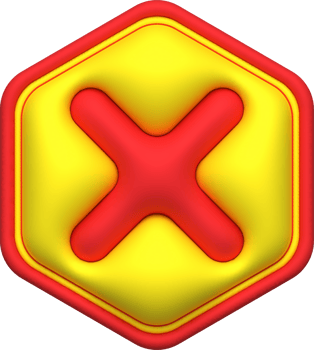 cross check mark icon button and no or wrong symbol on reject cancel sign button . rendering 3D. png