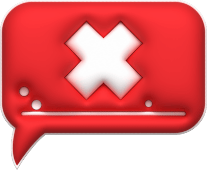cross check mark icon button and no or wrong symbol on reject cancel sign button . rendering 3D. png