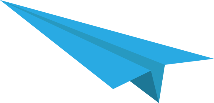 Colored paper airplane png