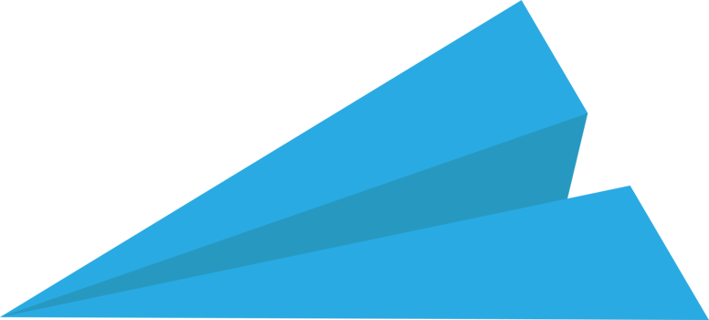 Colored paper airplane png