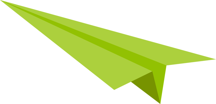 Colored paper airplane png