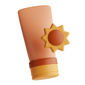 sunblock travel kit 3D Illustration png