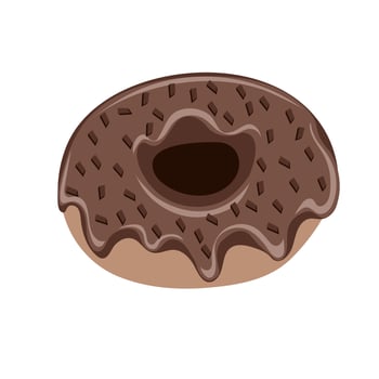 Chocolate Donut isolated on white vector